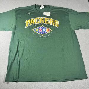 Vtg Green Bay Packers Super Bowl Mens XXXI Graphic T-Shirt XXL with tag New 1998